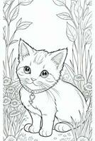 Coloring Page With Animals photo