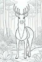 Coloring Page With Animals photo