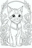 Coloring Page With Animals photo