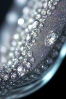 Diamond Closeup Background Macro shot of the white gems and pearls photo