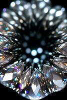 Diamond Closeup Background Macro shot of the white gems and pearls photo
