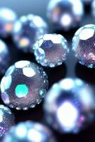 Diamond Closeup Background Macro shot of the white gems and pearls photo