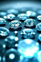 Diamond Closeup Background Macro shot of the white gems and pearls photo