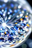 Diamond Closeup Background Macro shot of the white gems and pearls photo