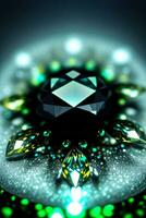 Emerald Crystal Close up Macro Shot Photo Texture Background