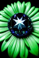 Emerald Crystal Close up Macro Shot Photo Texture Background