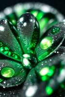 Emerald Crystal Close up Macro Shot Photo Texture Background