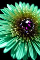 Emerald Crystal Close up Macro Shot Photo Texture Background