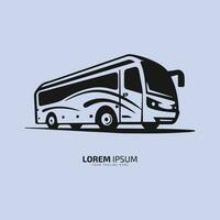 Minimal and abstract logo of bus vector school bus icon student bus silhouette isolated template design on light background