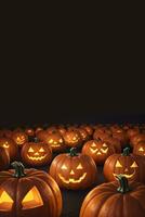 3D Background with Halloween Pumpkin Poster Template Background photo