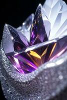 Macro Shot Of the Gems and Crystals Background Wallpaper photo