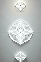 White Geometry Texture 3D Modern Background photo