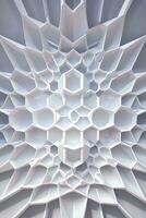 White Geometry Texture 3D Modern Background photo