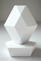 White Geometry Texture 3D Modern Background photo