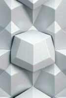 White Geometry Texture 3D Modern Background photo