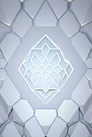 White Geometry Texture 3D Modern Background photo