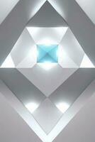 White Geometry Texture 3D Modern Background photo