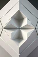 White Geometry Texture 3D Modern Background photo