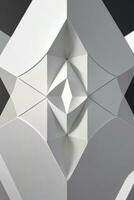 White Geometry Texture 3D Modern Background photo