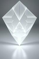 White Geometry Texture 3D Modern Background photo