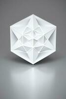 White Geometry Texture 3D Modern Background photo