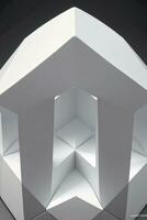 White Geometry Texture 3D Modern Background photo