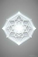 White Geometry Texture 3D Modern Background photo