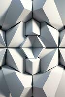 White Geometry Texture 3D Modern Background photo