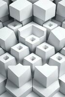 White Geometry Texture 3D Modern Background photo