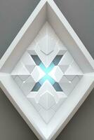 White Geometry Texture 3D Modern Background photo