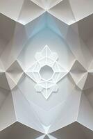 White Geometry Texture 3D Modern Background photo