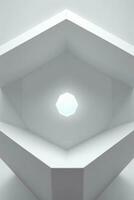 White Geometry Texture 3D Modern Background photo