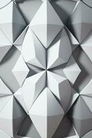 White Geometry Texture 3D Modern Background photo