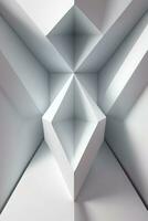 White Geometry Texture 3D Modern Background photo