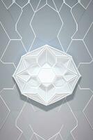 White Geometry Texture 3D Modern Background photo