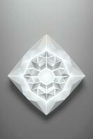 White Geometry Texture 3D Modern Background photo