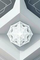 White Geometry Texture 3D Modern Background photo