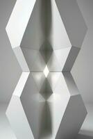 White Geometry Texture 3D Modern Background photo