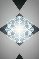 White Geometry Texture 3D Modern Background photo