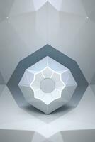 White Geometry Texture 3D Modern Background photo