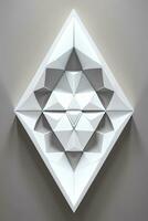 White Geometry Texture 3D Modern Background photo