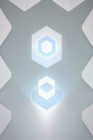 White Geometry Texture 3D Modern Background photo