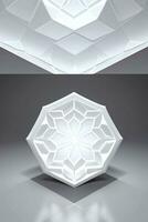 White Geometry Texture 3D Modern Background photo