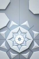 White Geometry Texture 3D Modern Background photo