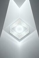 White Geometry Texture 3D Modern Background photo