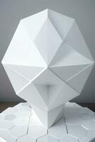 White Geometry Texture 3D Modern Background photo