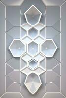 White Geometry Texture 3D Modern Background photo