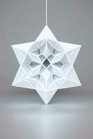 White Geometry Texture 3D Modern Background photo