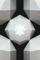 White Geometry Texture 3D Modern Background photo