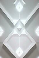 White Geometry Texture 3D Modern Background photo